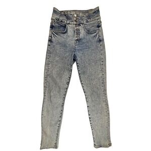 VERONICA BEARD KATHERINE CORSET EXTRA HIGH RISE DENIM JEANS SZ 24/00 MADE IN USA